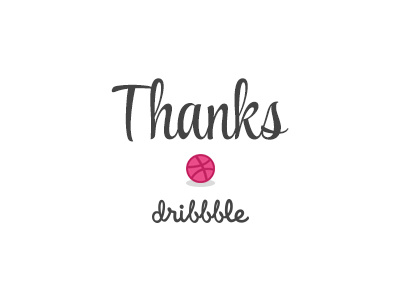 Thanks dribbble! first shot