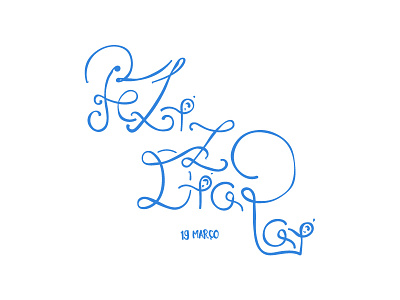 "Happy Father's Day" handmade type I a blue day father handmade illustration illustrator wacom