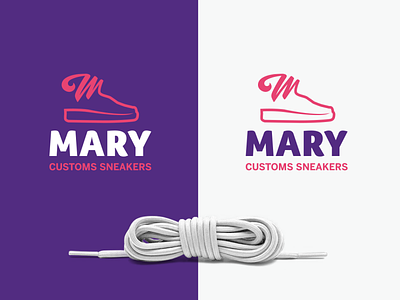 Mary Customs Sneakers brand branding design illustration logo logotype shoes sneakers vector