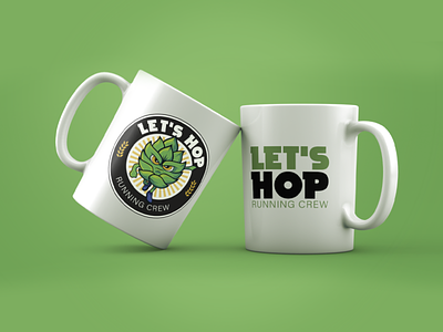 Let`s Hop - Running Crew beer brand branding cerveja design illustration logo logotype running
