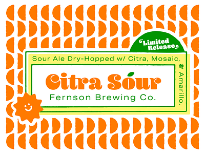 Citra Sour beer beer art beer label citrus fruit logo orange sioux falls south dakota type typogaphy