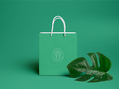 MsKuria logo and visual identity design logo brand mockup green