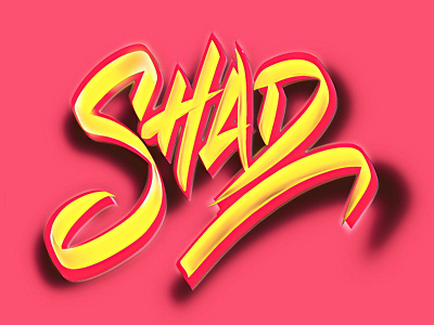 Shad hand lettering illustration typography