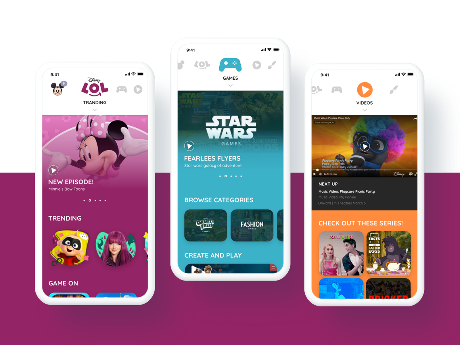DisneyLOL APP UI Design by Cathy Seo on Dribbble