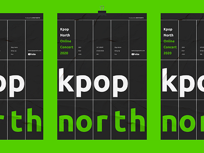 Kpop north 2020 Poster branding concert design kpop poster poster design typography