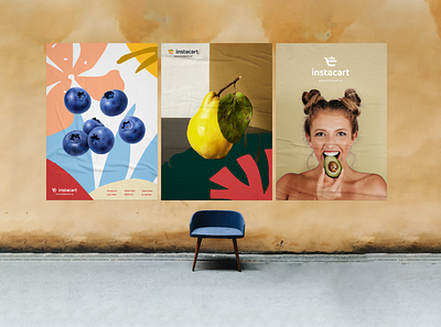 Instacart Branding Poster Design branding grocery instacart logo