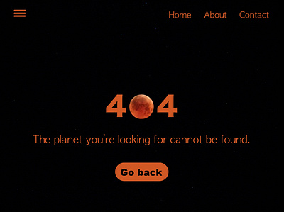 Daily UI 008 404 error page 404 page 404page daily 100 daily 100 challenge daily ui daily ui 008 daily ui challenge dailyui dailyui 008 dailyuichallenge design planets space typography ui ui design uidesign