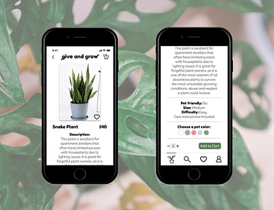 Daily UI 012 app app icons application icon daily 100 challenge daily ui dailyui dailyui 012 dailyui012 dailyuichallenge design ecommerce planter plants product product page typography ui