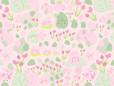 Sakura // 05.2020 blossom blossom pattern pattern design repeat pattern sakura sakura pattern surface design surface pattern design textile design