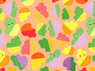 Fall Leaves autumn autumn leaves bright pattern digital art fall fall colours fall leaves illustration leaf pattern pattern design repeat pattern surface design surface pattern design textile textile design