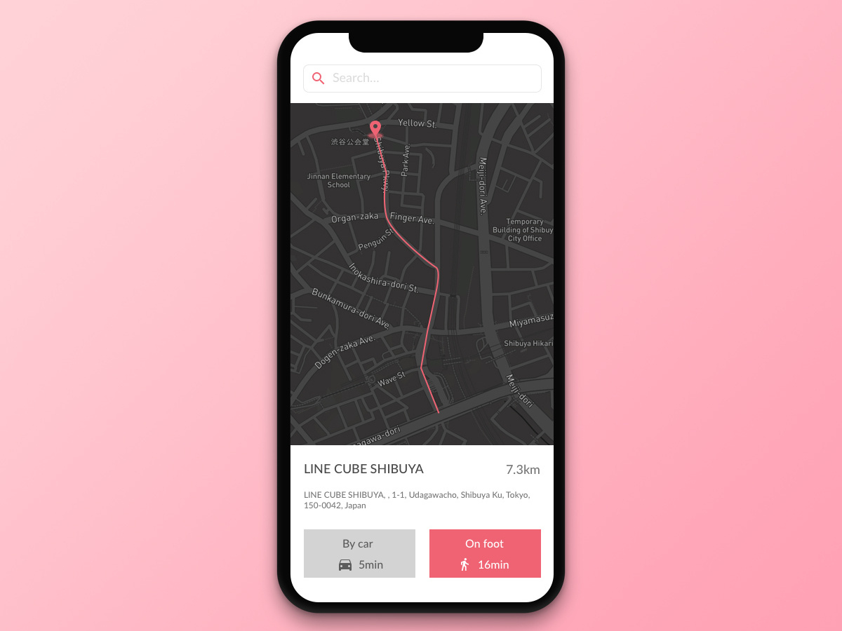 020 Location Tracker Daily UI by Masayuki Fukazawa on Dribbble