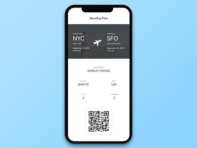 #024 Boarding Pass | Daily UI daily ui