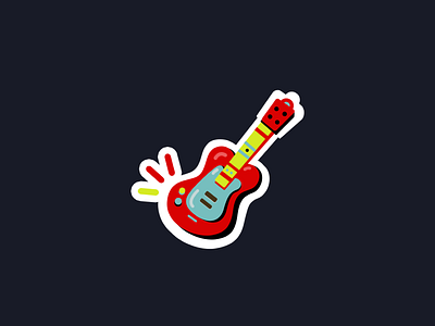 Guitar design guitar illustration logo paster tags