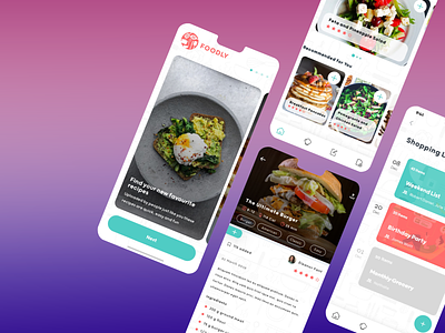 Foodly app concept design ios recipe recipe app ui ux