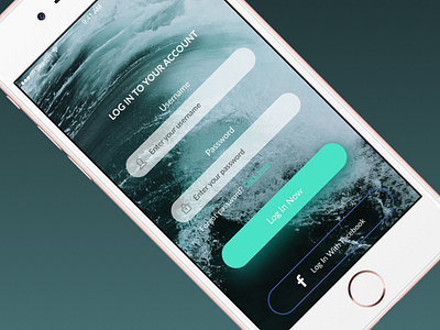 Log In Screen android mobile design ios log in