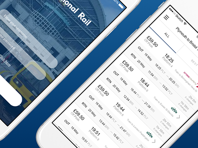 National Rail Re-Design android mobile design ios redesign