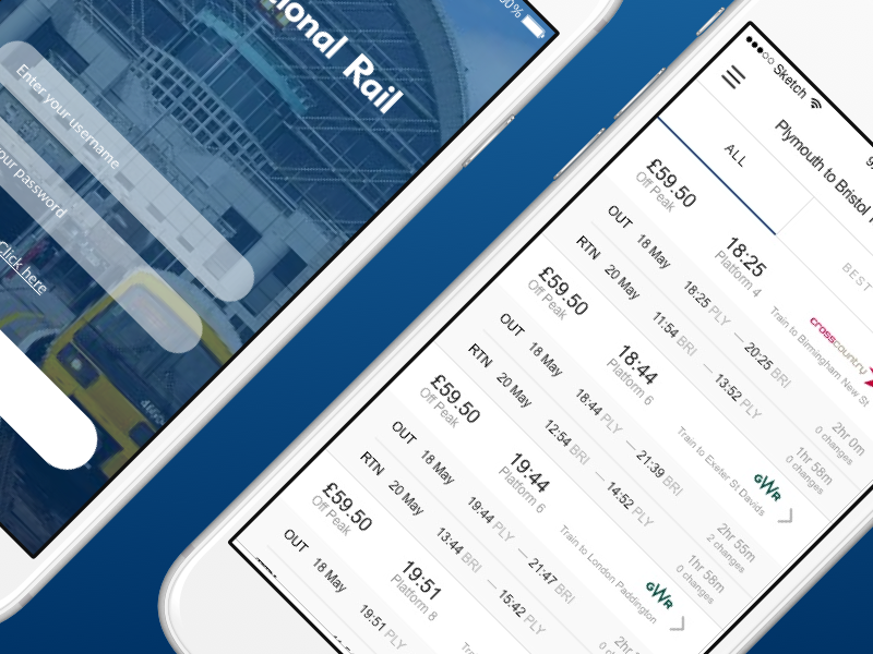 National Rail Re-Design redesign android mobile design ios