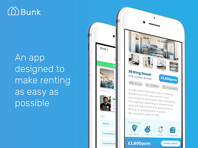 Bunk iOS App app ios ui ux