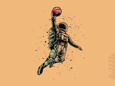 Dribbble Astronaut.