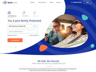 Insurance Portal application design ux web