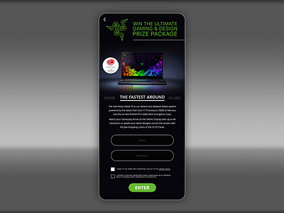 Daily UI - 01 - Sign Up! - Razer Contest adobe illustrator adobe photoshop adobe xd app branding dailyui design flat graphic design typogaphy