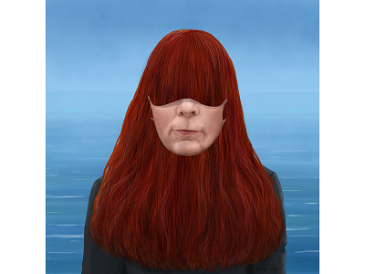 Magritte art artwork digital painting portrait