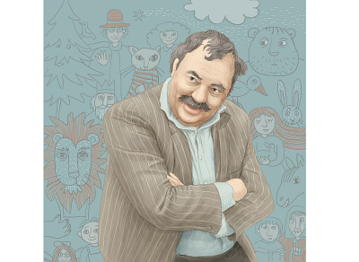 Lázár Ervin childrens book digital drawing illustration portrait tale