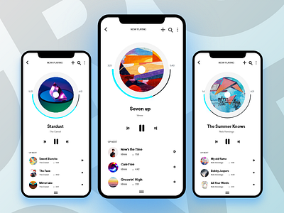 Music player daily ui free download ios music music player. album template ui kit ux design