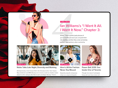 Fashion Blog dailyui fashion fashion blogger feminine pink rose template design ui kit ux design