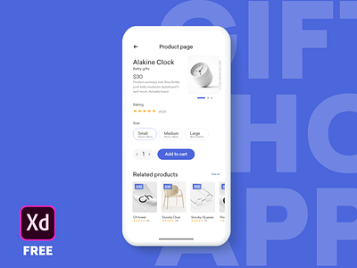 Gifts app product page