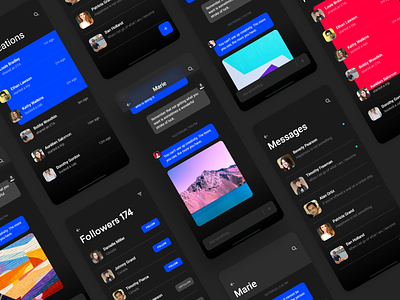 Messaging app for iOS chat and follow adobexd appdesign design dribbblers free ui freebie inspiration interaction interface iosinspiration minimal photos ui uidesign uitrends userexperience userinterface ux uxdesignmastery wireframe