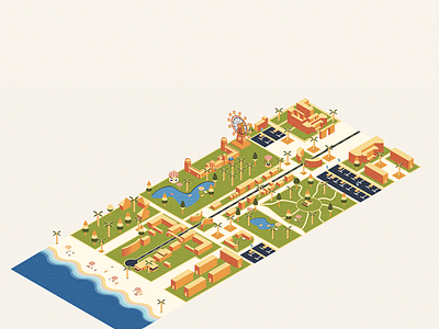 Isometric park illustrator isometric isometric illustration