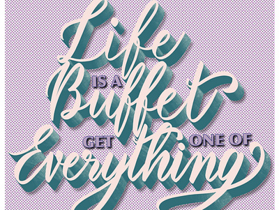 Life is a Buffet design handlettering illustration procreate typography