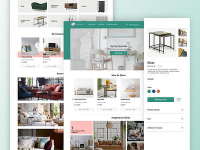 furniture shop website - Maynooth design ecommerce furniture store ui