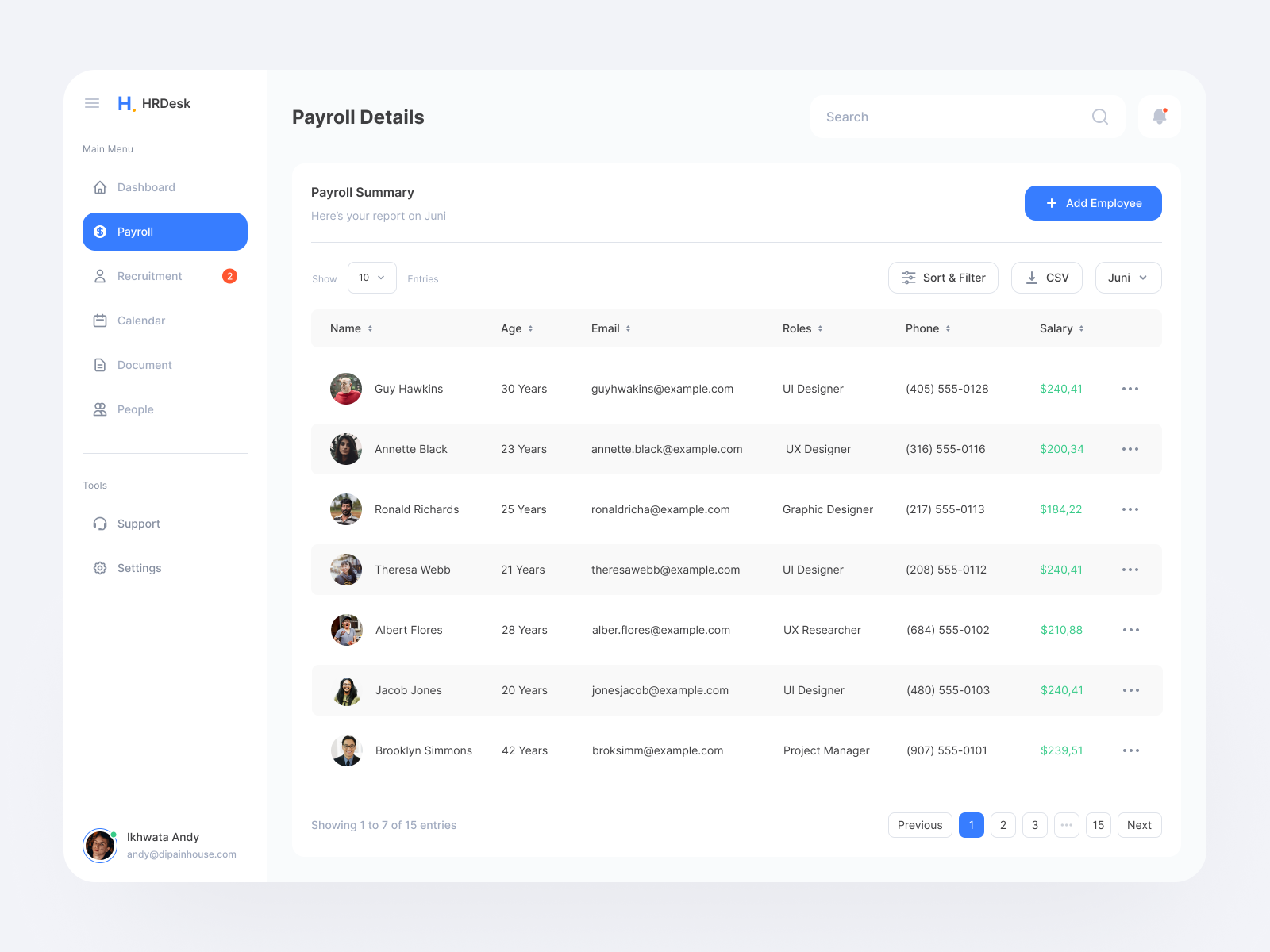 HR Desk - Web App by Ikhwata Andy for Dipa Inhouse on Dribbble