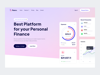 Fizzco - Finance Landing Page