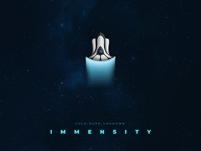 Immensity - Game Poster art game graphic design illustration poster space spacecraft ui