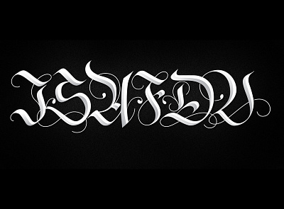 JSAFDV blackletter calligraphy fraktur illustration lettering