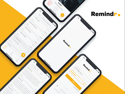 Remindr App app design interaction design ui ux