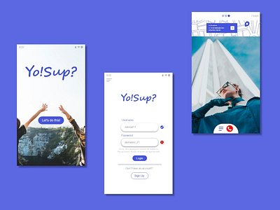 Yo! Sup? app design ui ux