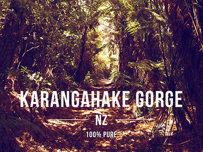 Karangahake Gorge - New Zealand - 100% Pure 100 gorge karangahake newzealand photoshop pure typography