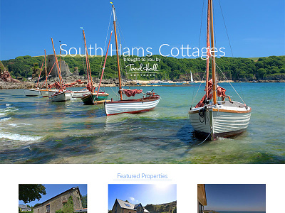 South Hams Cottages clean cottage devon holiday minimal responsive south hams web design website