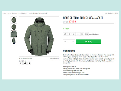 Urban Beach Clothing Product Page by Shane Whittaker on Dribbble