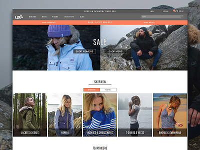 Urban Beach Clothing clothing design ecommerce homepage landing responsive ui ux web web design web site website