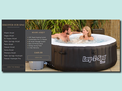 Lay-Z-Spa Product Selector design ecommerce hot tub icons magento shop spa store ui ux web design website