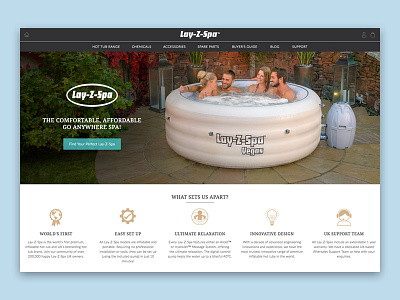 Lay-Z-Spa Website design ecommerce hot tub icons magento shop spa store ui ux web design website