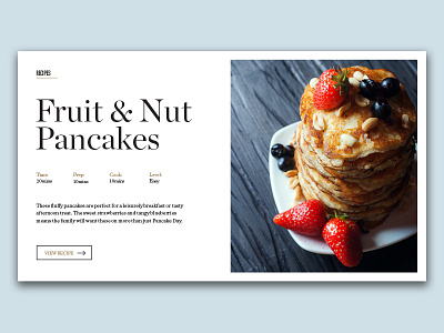 Recipe Card card cookery design food recipe typography ui ux web web design