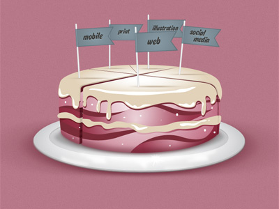 Whatmakesthecake cake illustration pie chart web