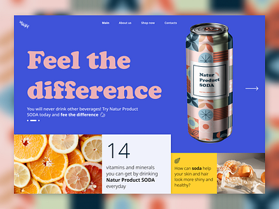 Landing page concept branding concept design daily 100 challenge dailyui003 design figma interface landingpage soda can ui website concept website design