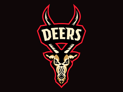 Deers branding custom typography design graphic design icon illustration lettering logo mascot mascot character mascot design mascot logo sports sports branding sports design sports logo sportswear typography typography art vector